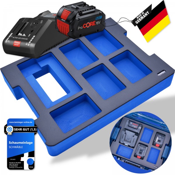 SCHWÄBLE® Schaumeinlage Schaumstoffeinlage für Bosch Akku-Starter-Set GAL18V-160